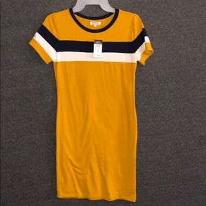 Heart & Hips Mustard and Navy Mini Dress